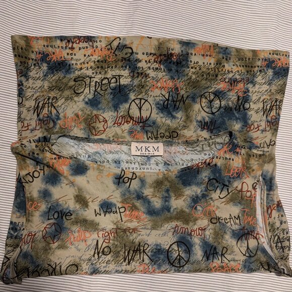 Vtg MKM Designs Unique MOD Silky Retro Hipster Swag✌️& 💕 Rock&Roll Reg Size Med - Picture 4 of 4